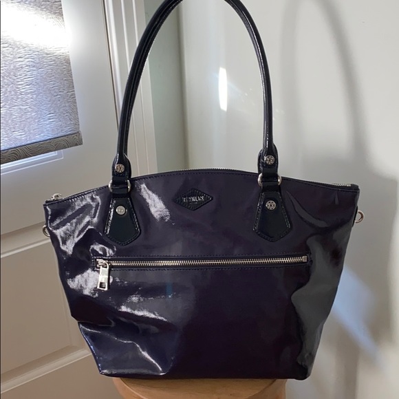 MZ wallace navy gloss small Chelsea - Picture 1 of 4